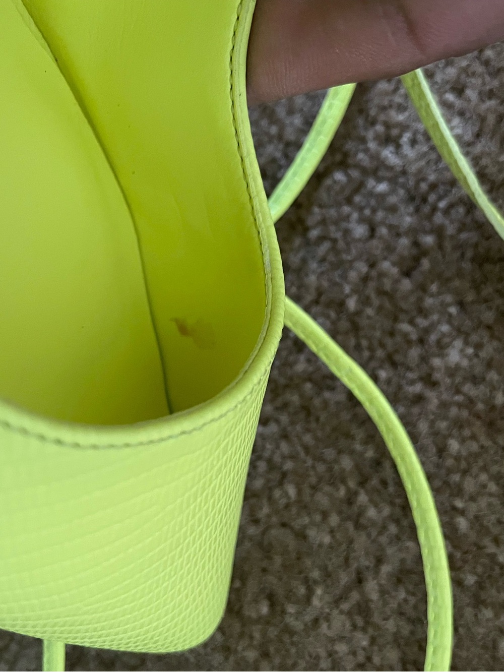 Jlo Jennifer Lopez Fedra Pointe Toe “Florella”  Stilleto Heels Sz 6M Neon Yellow - Picture 14 of 14